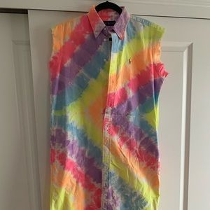 Ralph Lauren rainbow shirt dress